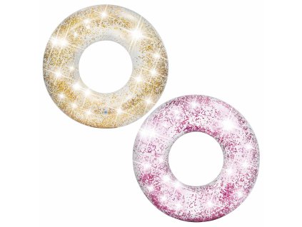 Bleščeči plavalni obroč INTEX 56274 roza