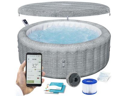 dmuchane spa lay z bali grey 53930