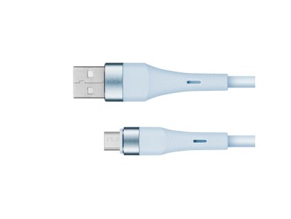 USB kabel - microUSB 1 m silikonski modri Kruger&Matz Basic