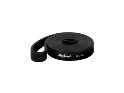 Fitnes elastika - Power Band PL-3, črna 16-32 kg REBEL ACTIVE