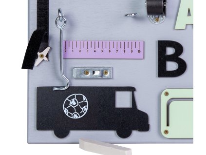 Tablica manipulacyjna drewniana pomaranczowy zegar 50x37 5cm 134516