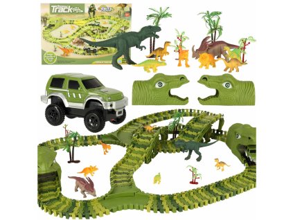 Tor wyscigowy dinozaury samochody 240 elementow 158337