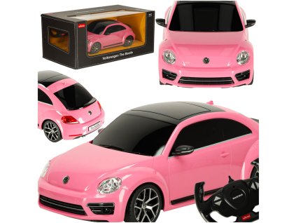 Samochod zdalnie sterowany Rastar 78000 Volkswagen Beetle 1 14 rozowy 163115