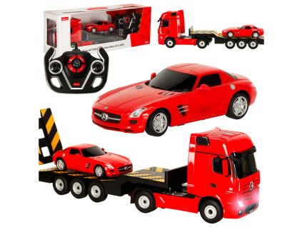 RC avto 1:26 Mercedes-Benz Actros rdeča