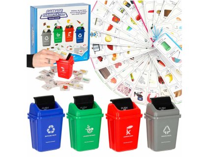 Gra edukacyjna zrecznosciowa segregacja smieci segregowanie odpadow nauka EKO 108 kart 168127