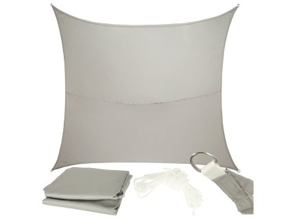 Zagiel przeciwsloneczny LUARO ogrodowy tarasowy wodoodporny 4x4x4m kwadratowy szary 171552