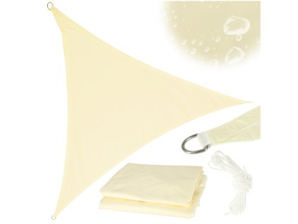 Zagiel przeciwsloneczny LUARO ogrodowy tarasowy wodoodporny 4x4x4m trojkat bezowy 171562