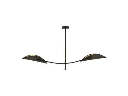 Črno-zlata viseča svetilka 2x40W E14