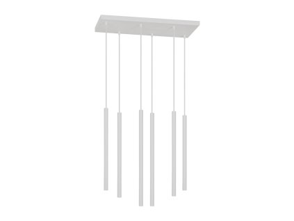 Moderna bela viseča svetilka 6x20W G9