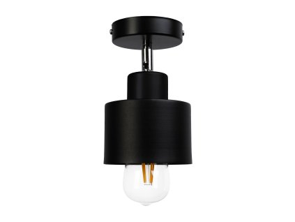 Črna stenska svetilka 60W E27 LISA