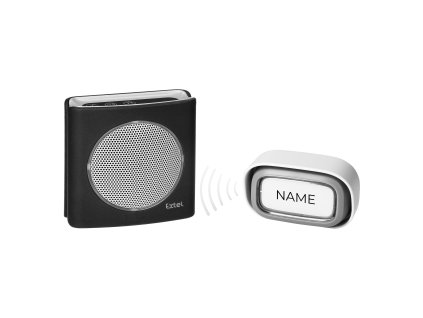 Brezžični baterijski zvonec, črn