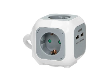 Podaljšek s 4 vtičnicami + 2x USB, 1,4m