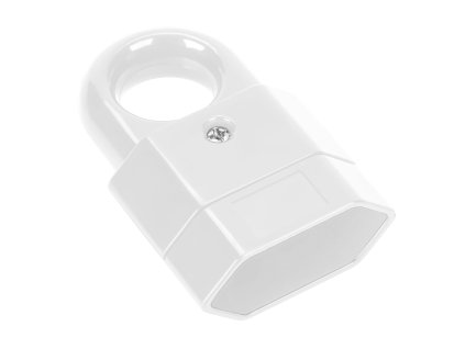 Bela euro vtičnica s kavljem, ploska