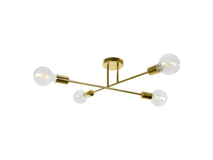 Zlata viseča svetilka za 4 žarnice E27