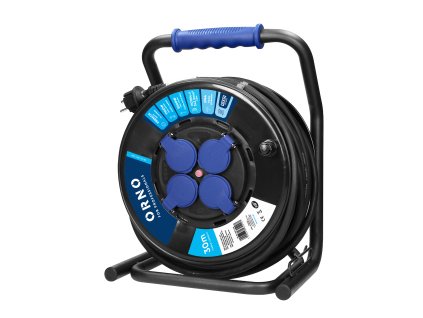 Podaljšek na kolutu 30m IP44, 4 vtičnice