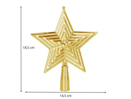 98557 ca1199 ozdoba swiateczna gwiazda zlota 145 cm M0
