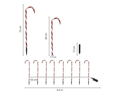 104390 cl4112 ozdoba swietlna led 72 cm M0