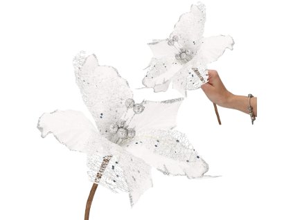 27170 ca0799 ozdoba swiateczna poinsettia 24x15 cm M0