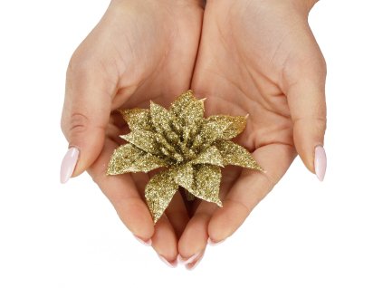 192101 ca0725 ozdoba swiateczna poinsettia 11x11 cm M0