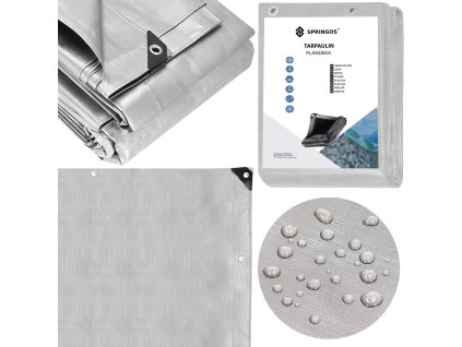 48210 ga2156 plandeka 4 x 5 m szaro czarna M0