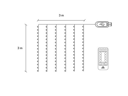 CL4022 LED LUČKE 300 LEDOV