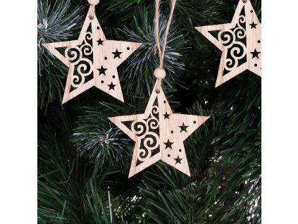 CA0665 LESENA DEKORACIJA 6 KOS. (ZVEZDICA)