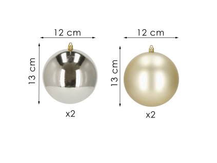 109158 ca1184 bombki choinkowe 12 cm 4 szt M0
