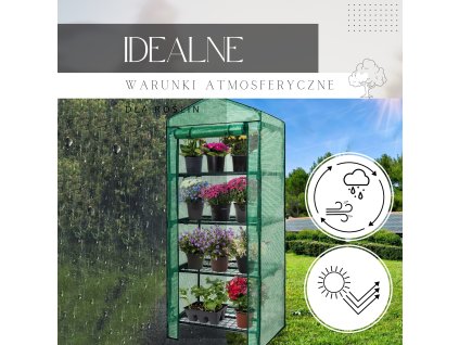 GT0008 VRTNI FOLIJSKI RASTLINJAK 70 X 50 X 158 CM