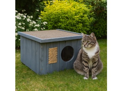 CH001 GR Mačja hišica siva