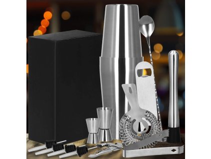 160243 ki0016 zestaw barmanski do drinkow shaker 14 elem M0