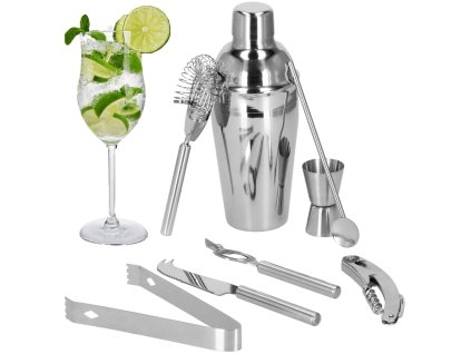 KI0022 TOČAJSKI KOMPLET ZA PIJAČE SHAKER 550 ML, 8 ELEMENTOV.