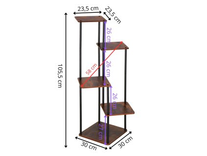 161717 ga0207 kwietnik metalowy 106 cm M0