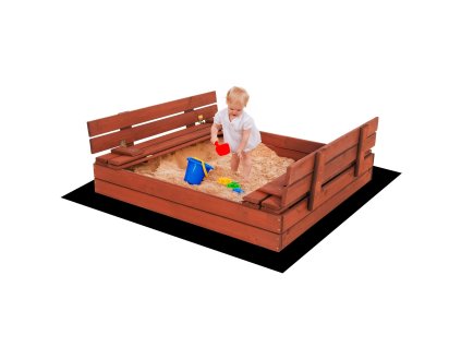 166340 sbp120set02 piaskownica drewniana premium 120 x 120 cm zestaw M0