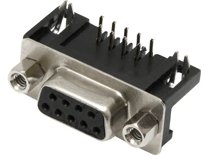 Kotni priključek D-SUB DB9 vtičnica (F)