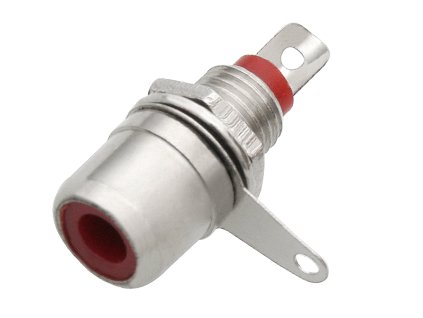 Rdeče RCA vtičnice za montažo 3 kosi