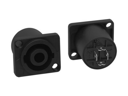 Kvadratna vgradna vtičnica SPEAKON 4-pin.