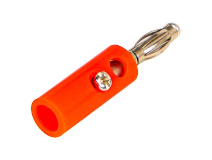 Rdeči plastični bananski konektor z vijačenjem