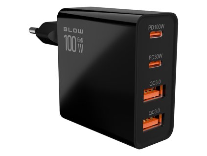 Hitri polnilnik 100W USB-C in USB, QC+PD