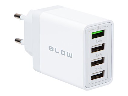 USB polnilnik 30W, 3x USB + QC hitro polnjenje