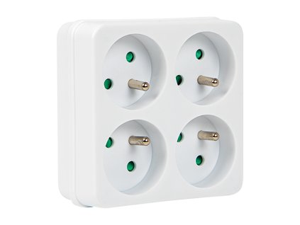 Električni podaljšek s 4 vtičnicami in ozemljitvijo