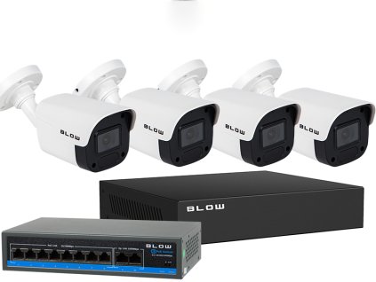 4K PoE komplet 4 kamer za nadzorni sistem