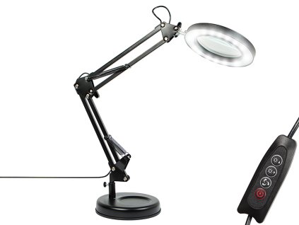 Namizna LED svetilka črna z nastavljivim ročajem