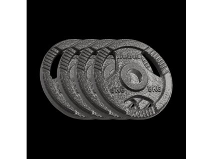 Tonoželez olimpijski komplet 4x5kg, odprtina 51mm, plošča z ročaji, REBEL ACTIVE