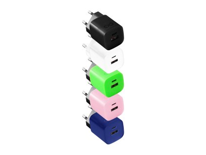 Hitra polnilna naprava CUBE 33W, 2xUSB A+C, barvna mešanica