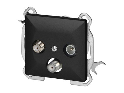 RTV/SAT satelitska vtičnica 3db Pearl, GAPS-2P, črna