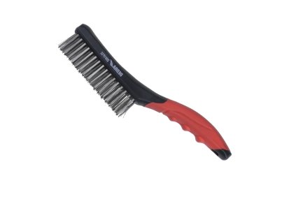 Žična ščetka 4 vrstna, DEDRA 2001P32 iz nerjavečega jekla, 260mm, dvomaterialni ročaj