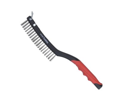 Čistilna krtača 3 vrstna, DEDRA 2001P33 strgalo, nerjaveče jeklo, 340 mm, udoben dvomaterialni ročaj