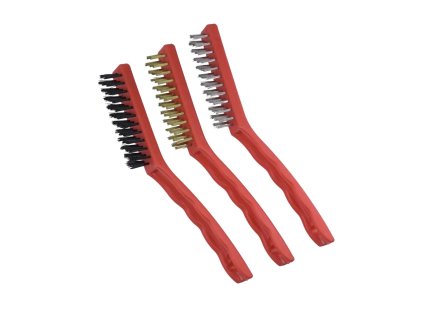 Set krtač 3 vrst DEDRA 2001P71, medenina, jeklo, najlon, 225 mm