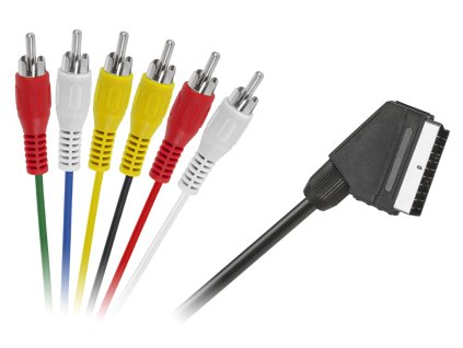 Kabel SCART - RCA 6x, 1,2m KPO2711-1,2