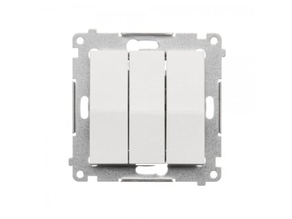 Trikratni tipka Simon 54 premium modul bela